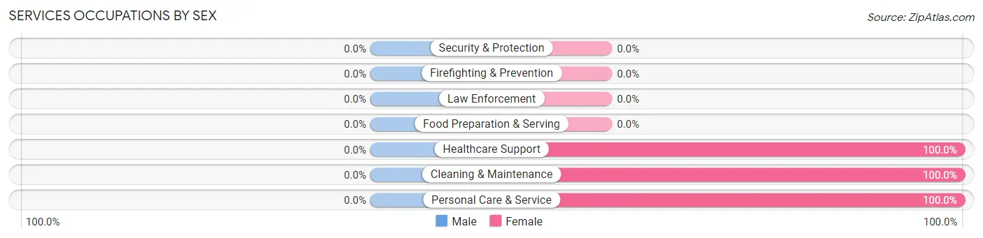Services Occupations by Sex in Zip Code 38332