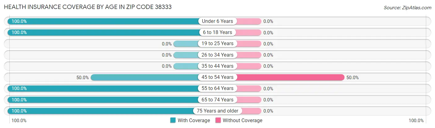 Health Insurance Coverage by Age in Zip Code 38333