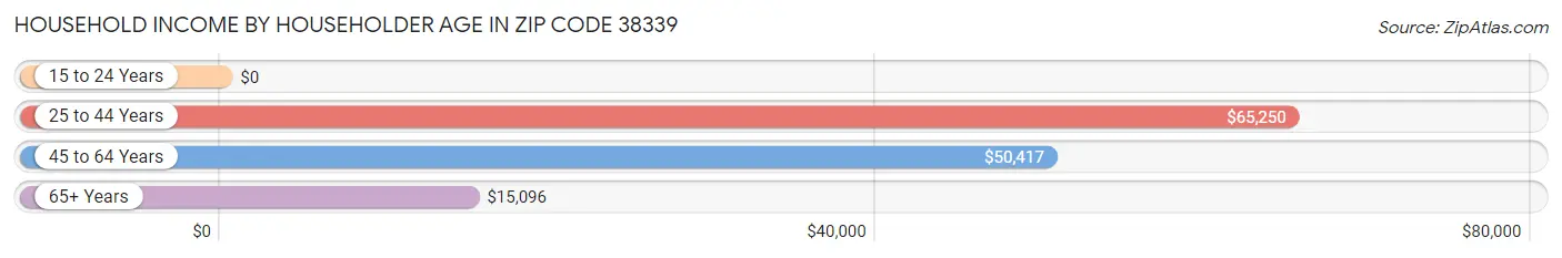 Household Income by Householder Age in Zip Code 38339