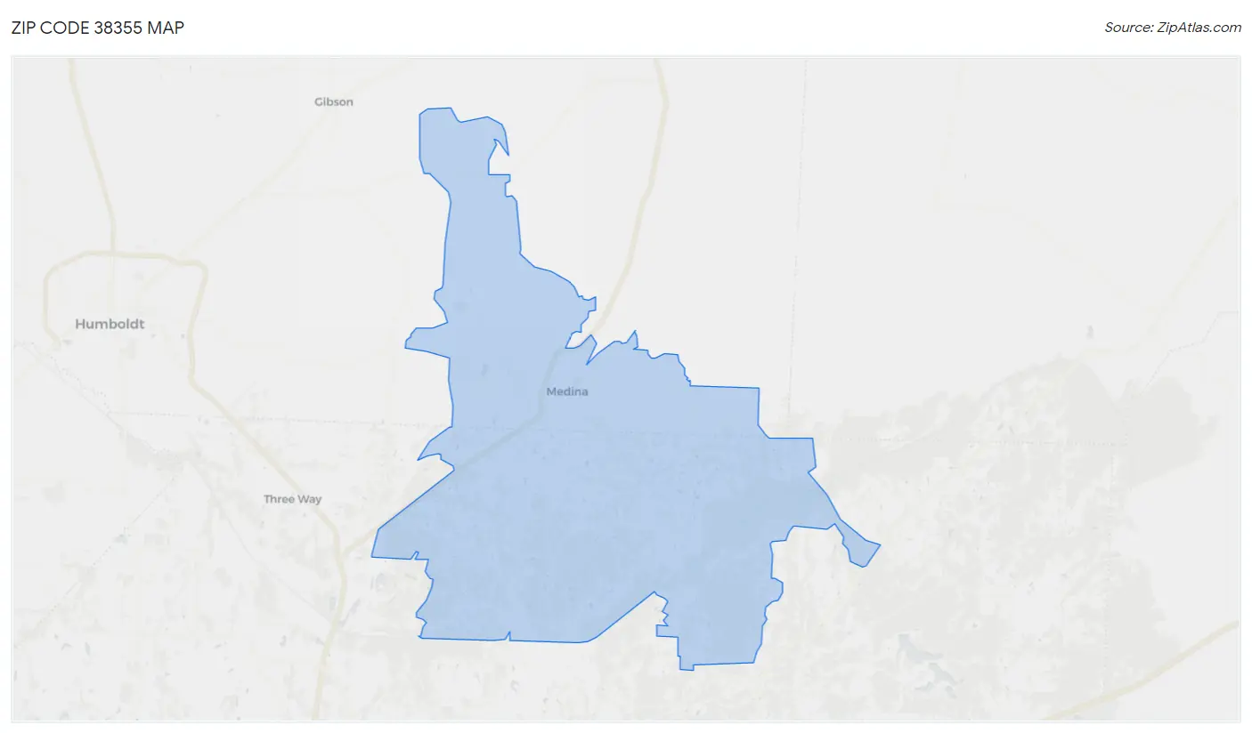 Zip Code 38355 Map