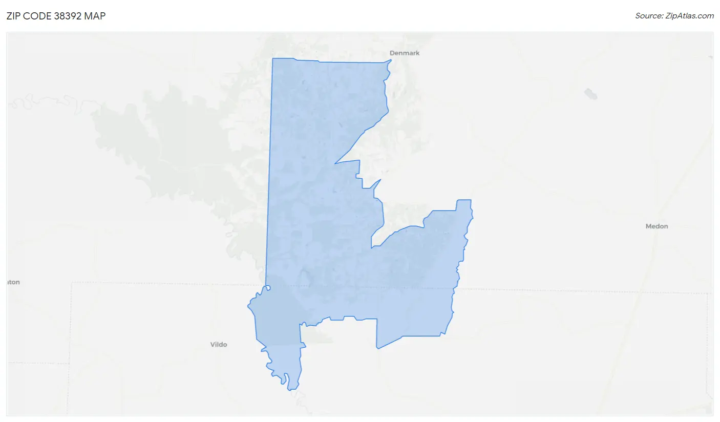 Zip Code 38392 Map