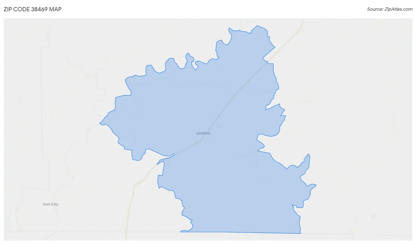 Zip Code 38469 Map