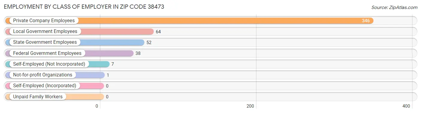 Employment by Class of Employer in Zip Code 38473