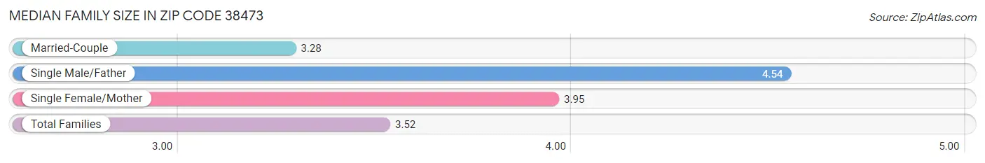 Median Family Size in Zip Code 38473