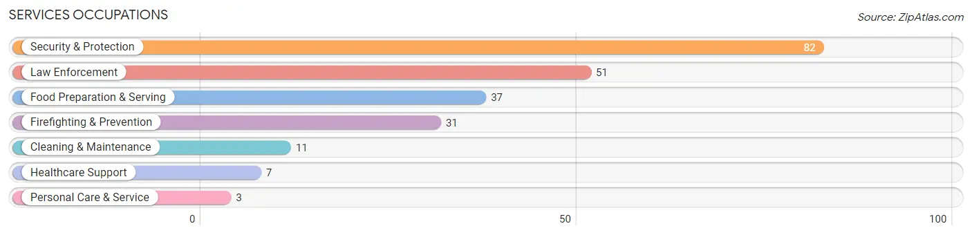 Services Occupations in Zip Code 38473