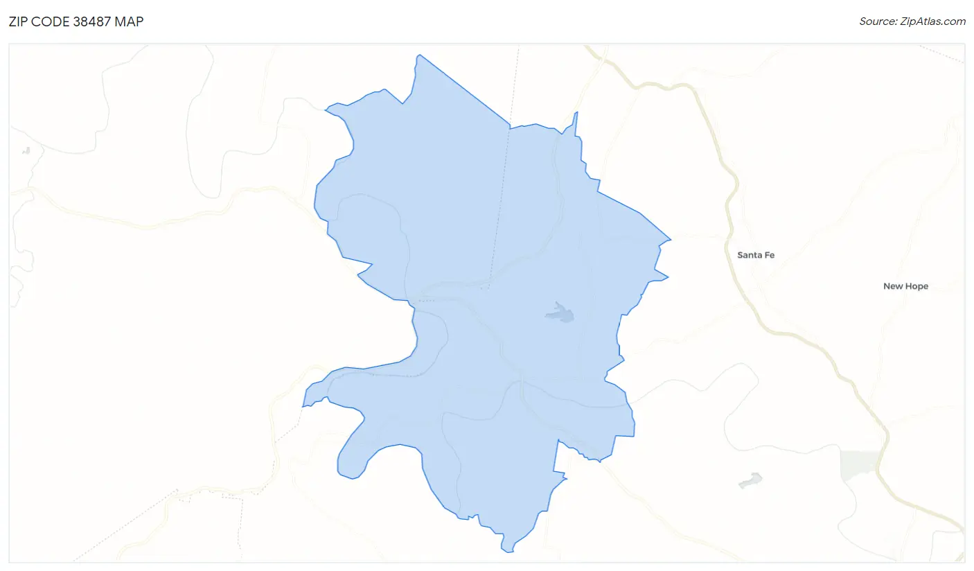 Zip Code 38487 Map