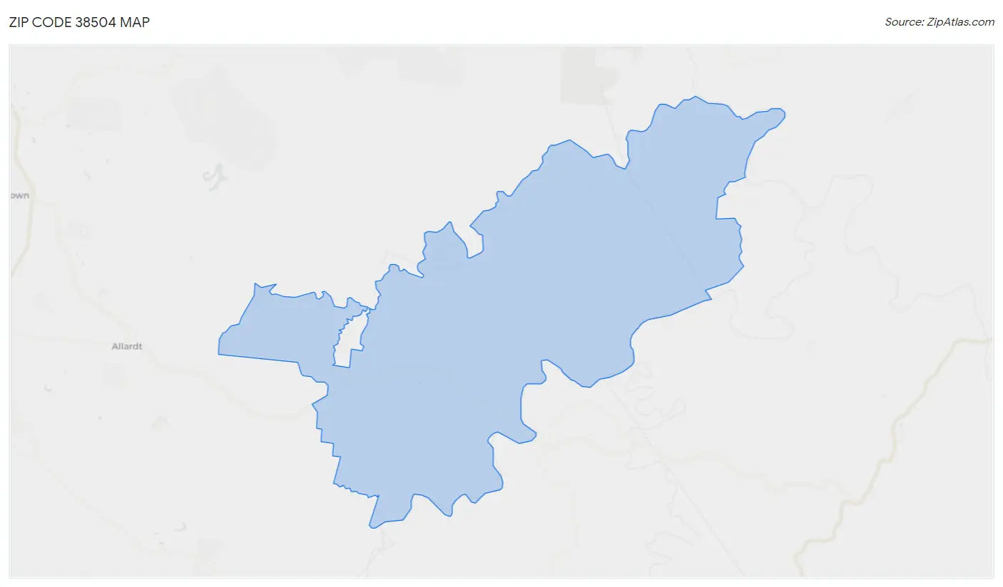 Zip Code 38504 Map