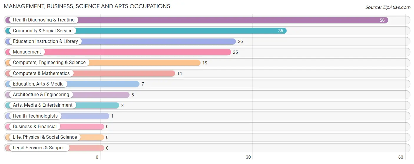 Management, Business, Science and Arts Occupations in Zip Code 38559