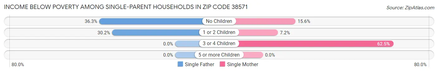 Income Below Poverty Among Single-Parent Households in Zip Code 38571