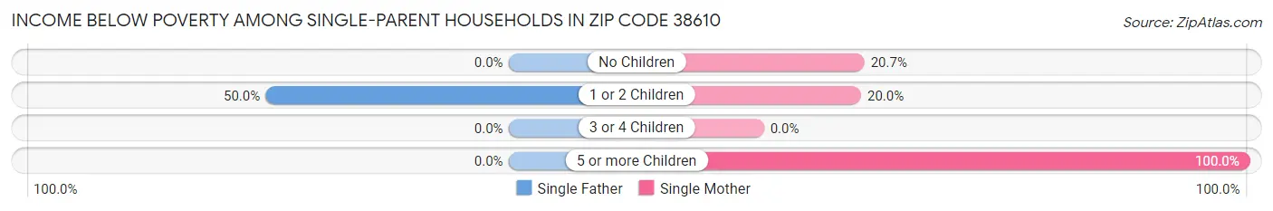 Income Below Poverty Among Single-Parent Households in Zip Code 38610