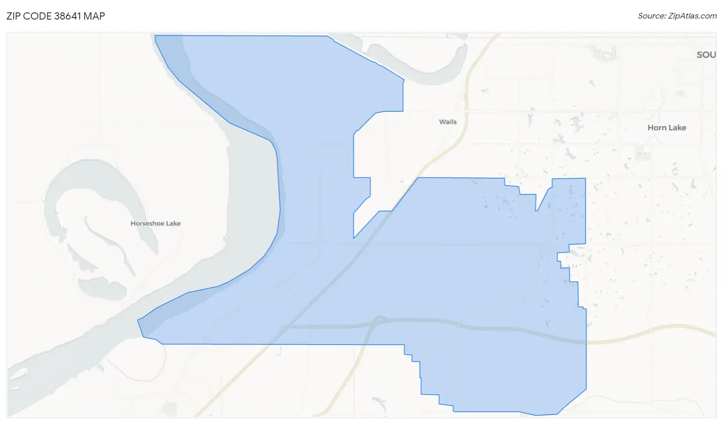 Zip Code 38641 Map