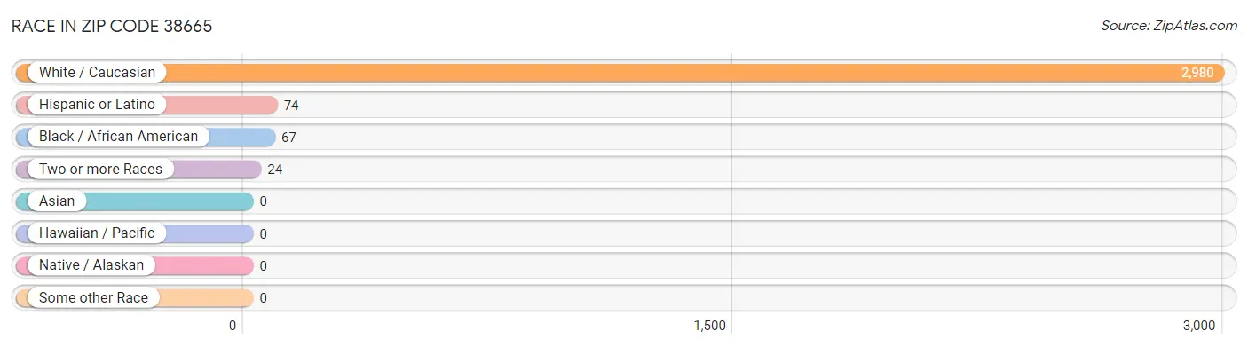 Race in Zip Code 38665