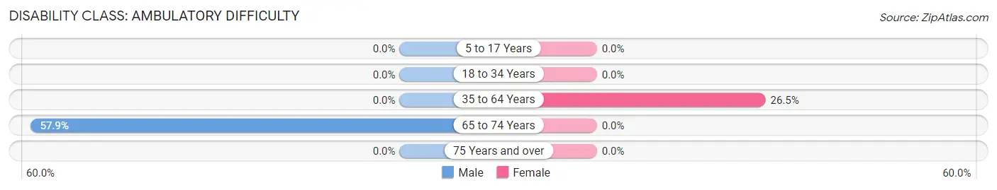 Disability in Zip Code 38674: <span>Ambulatory Difficulty</span>