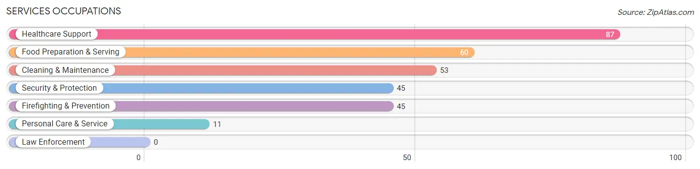 Services Occupations in Zip Code 38826