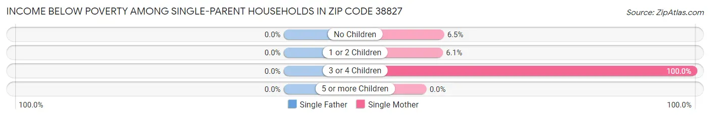 Income Below Poverty Among Single-Parent Households in Zip Code 38827