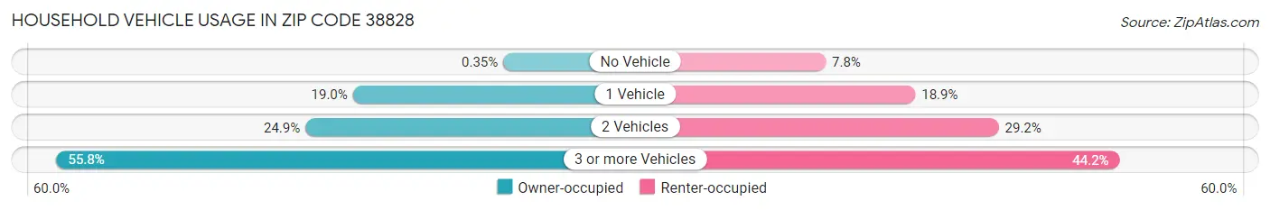 Household Vehicle Usage in Zip Code 38828