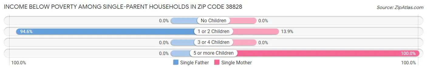 Income Below Poverty Among Single-Parent Households in Zip Code 38828