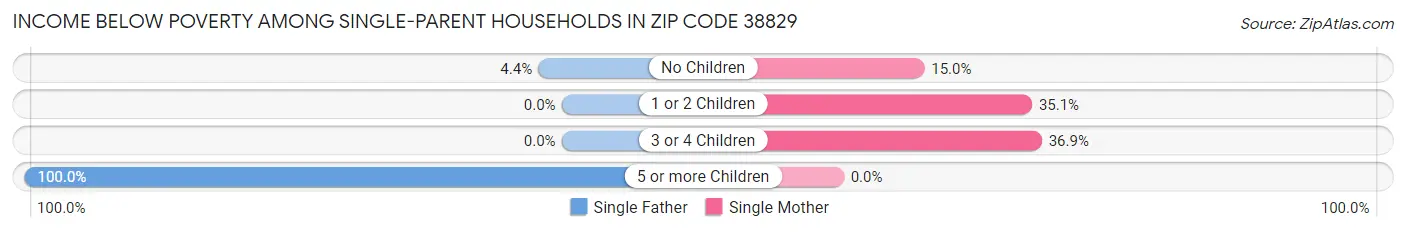 Income Below Poverty Among Single-Parent Households in Zip Code 38829