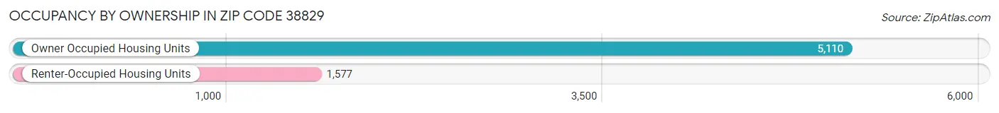 Occupancy by Ownership in Zip Code 38829