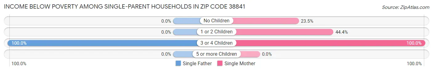 Income Below Poverty Among Single-Parent Households in Zip Code 38841