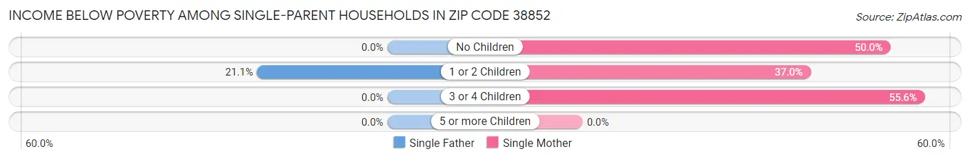 Income Below Poverty Among Single-Parent Households in Zip Code 38852