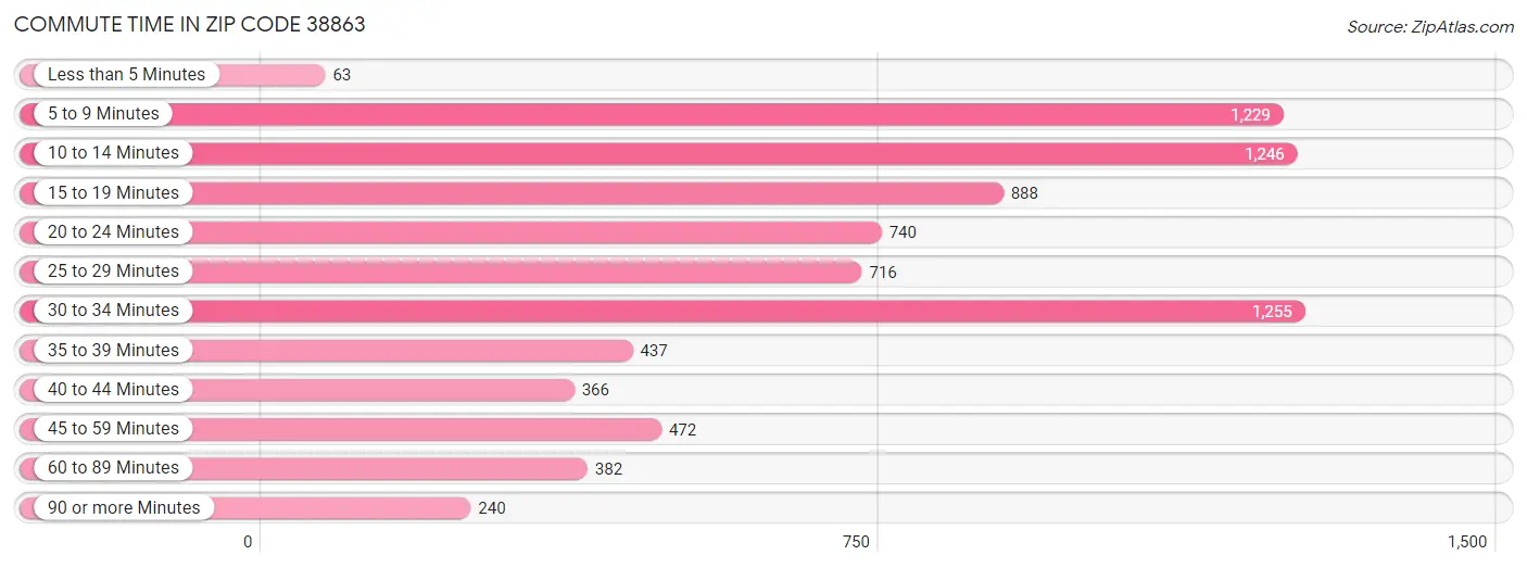 Commute Time in Zip Code 38863