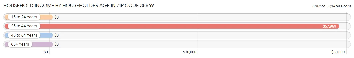 Household Income by Householder Age in Zip Code 38869