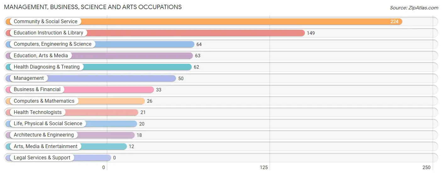 Management, Business, Science and Arts Occupations in Zip Code 38871