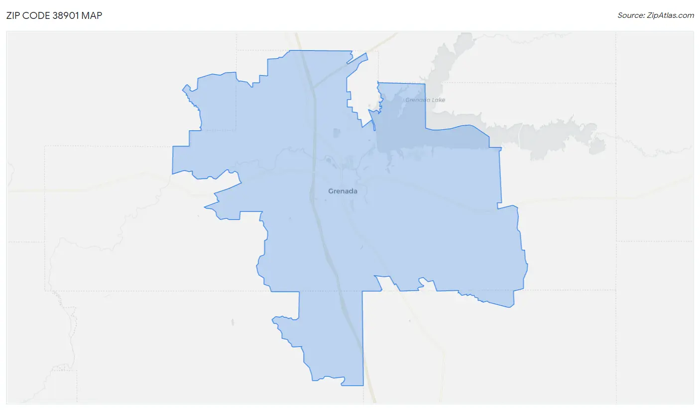 Zip Code 38901 Map