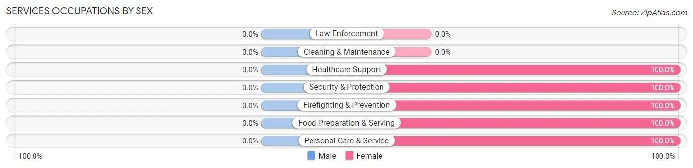 Services Occupations by Sex in Zip Code 38948