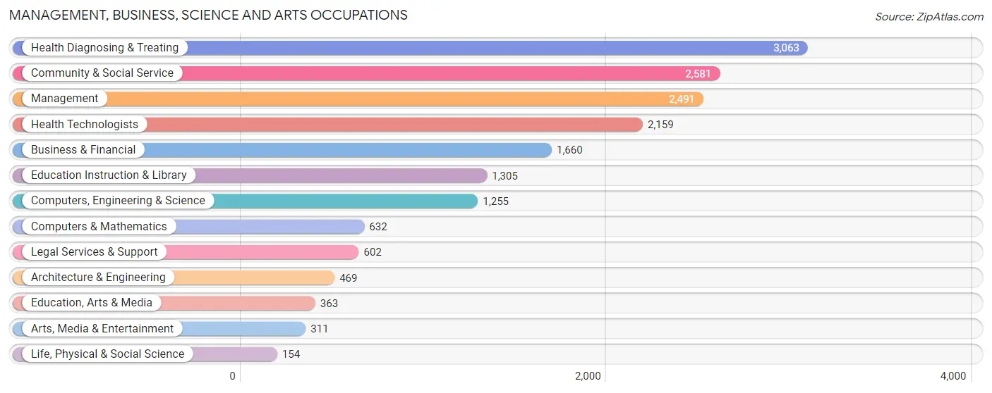 Management, Business, Science and Arts Occupations in Zip Code 39047