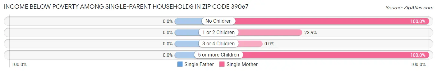 Income Below Poverty Among Single-Parent Households in Zip Code 39067