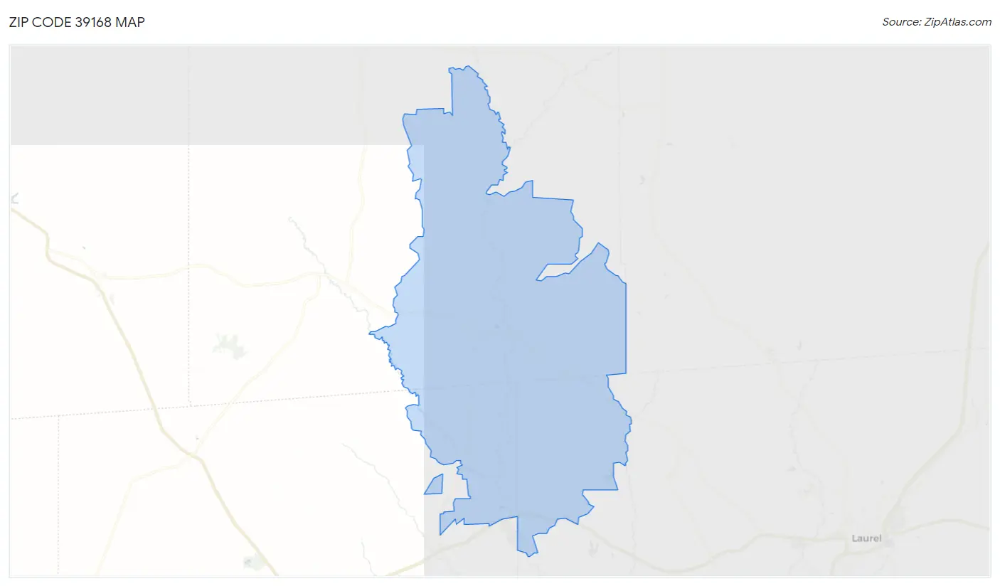 Zip Code 39168 Map