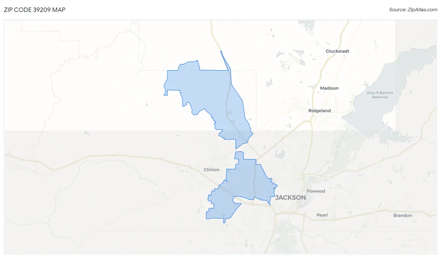 Zip Code 39209 Map