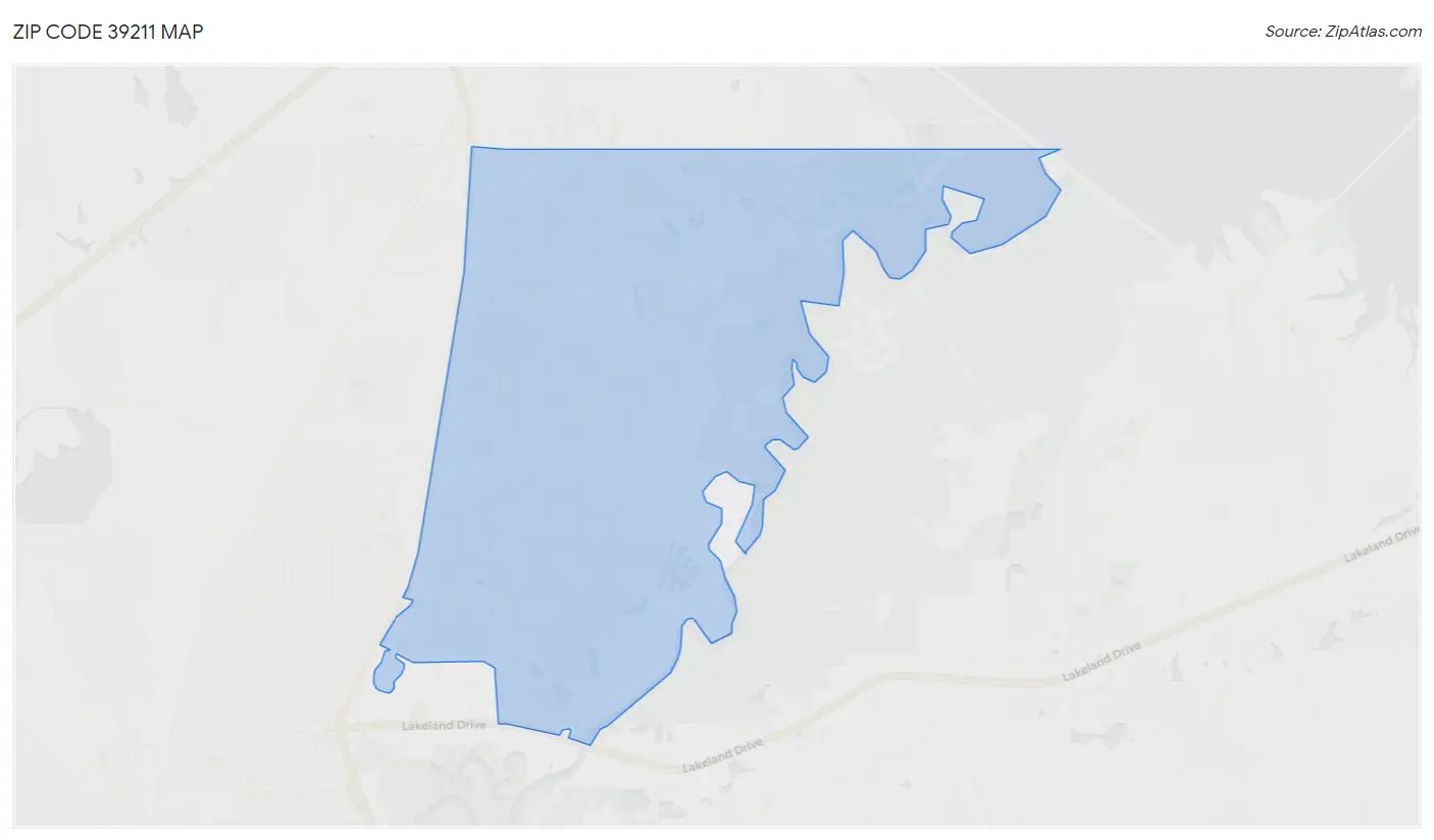 Zip Code 39211 Map