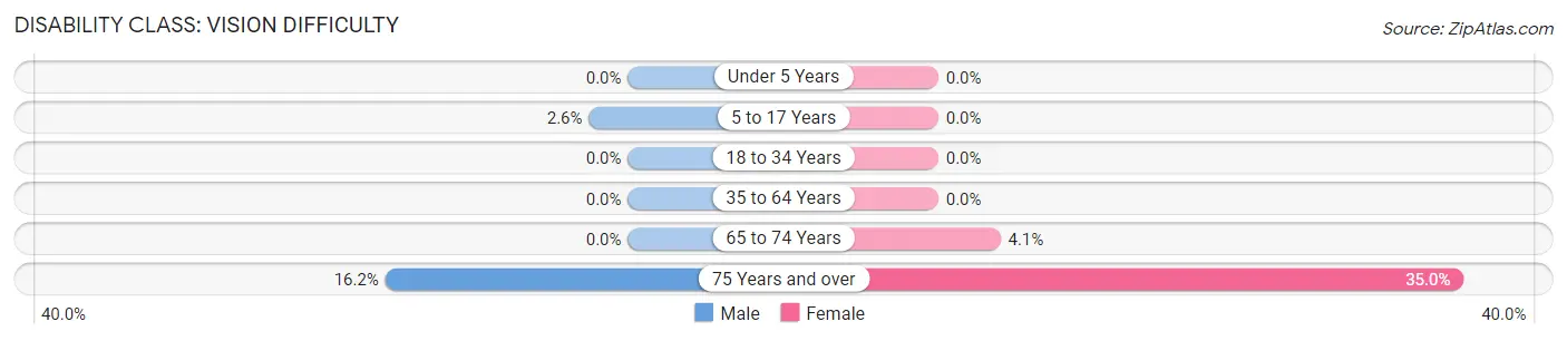 Disability in Zip Code 39335: <span>Vision Difficulty</span>