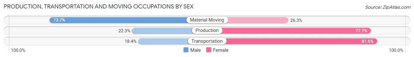 Production, Transportation and Moving Occupations by Sex in Zip Code 39363