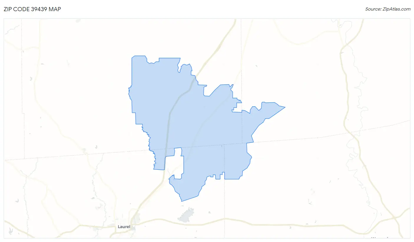 Zip Code 39439 Map