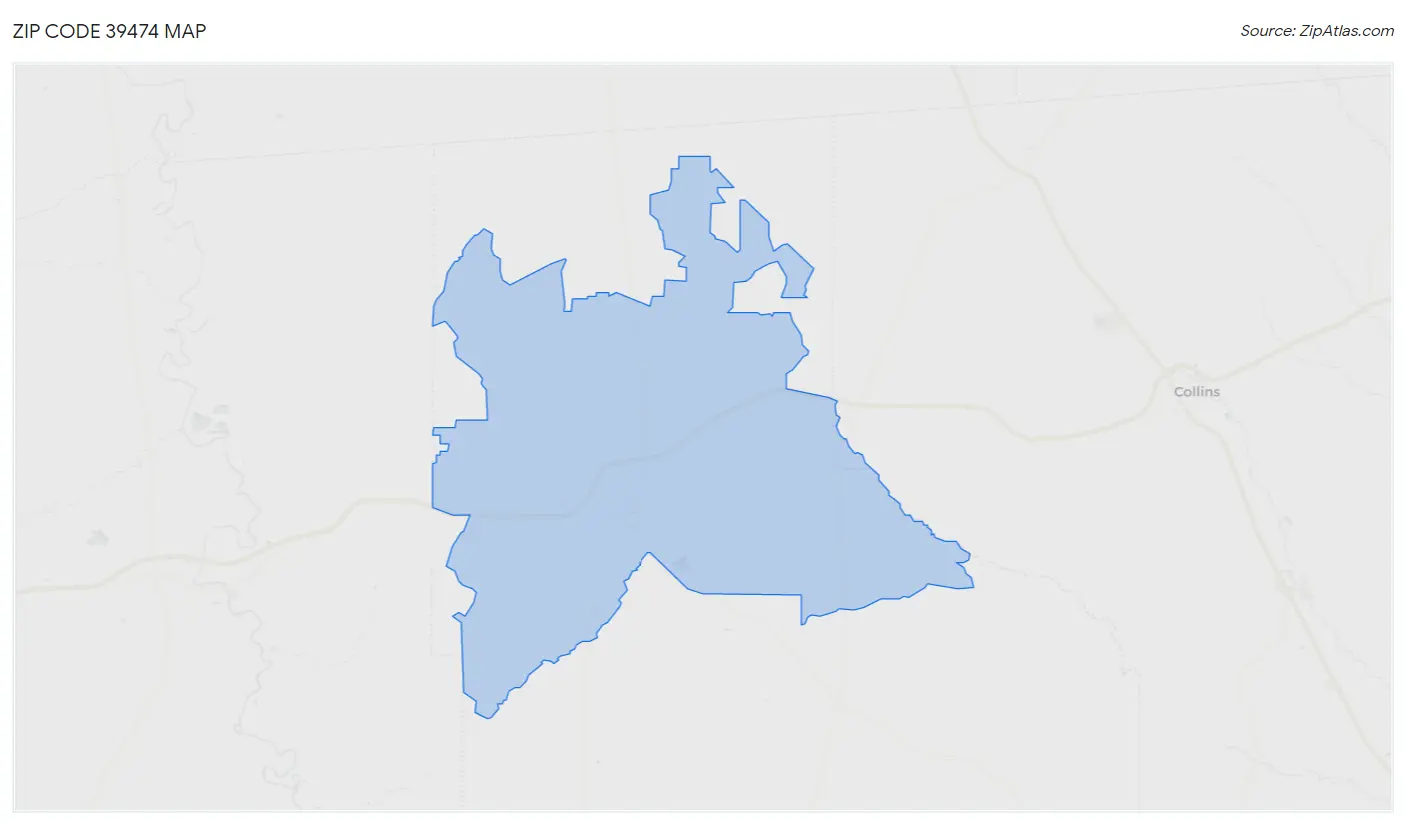 Zip Code 39474 Map