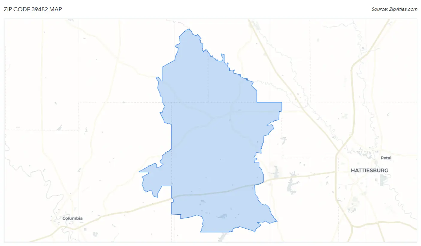 Zip Code 39482 Map