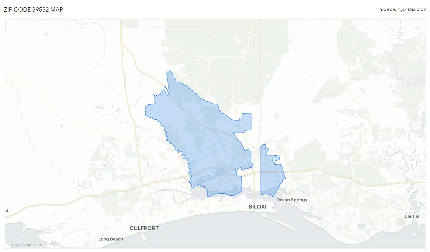 Zip Code 39532 Map