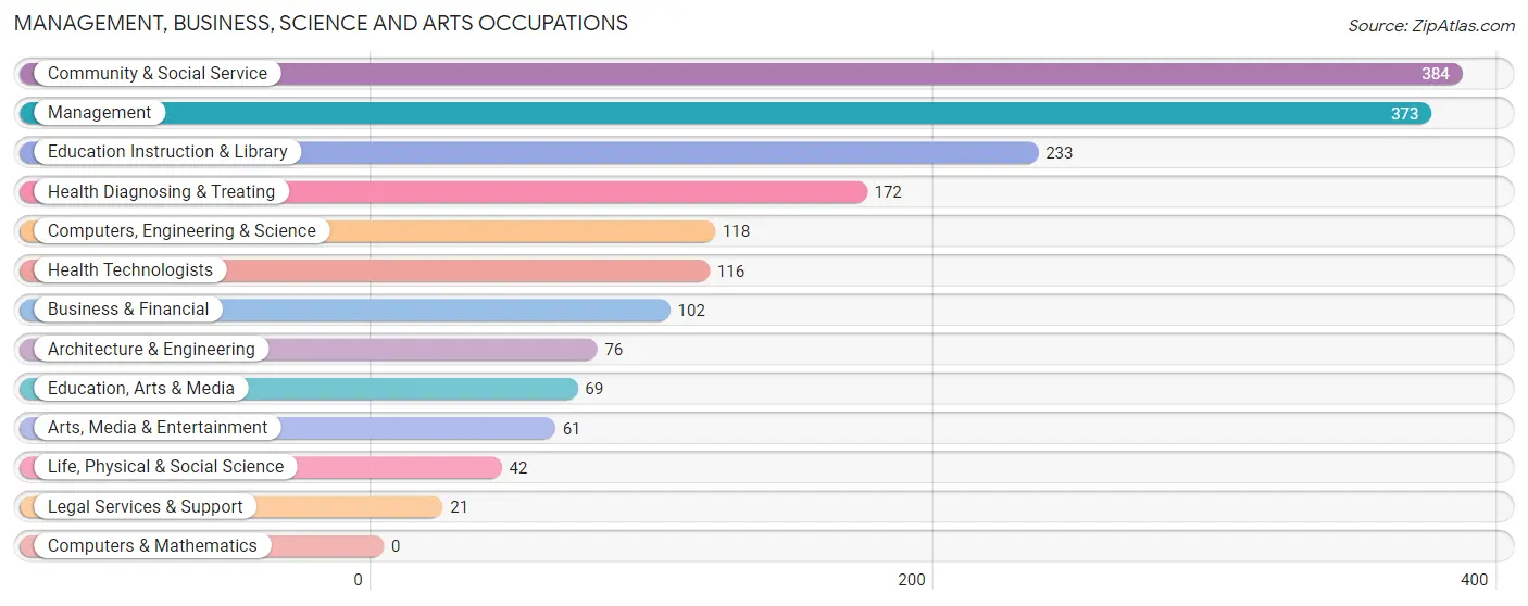 Management, Business, Science and Arts Occupations in Zip Code 39581