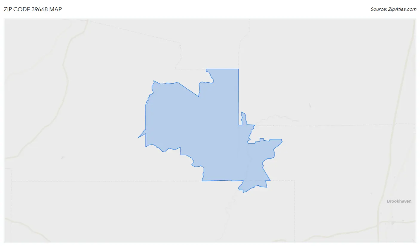 Zip Code 39668 Map