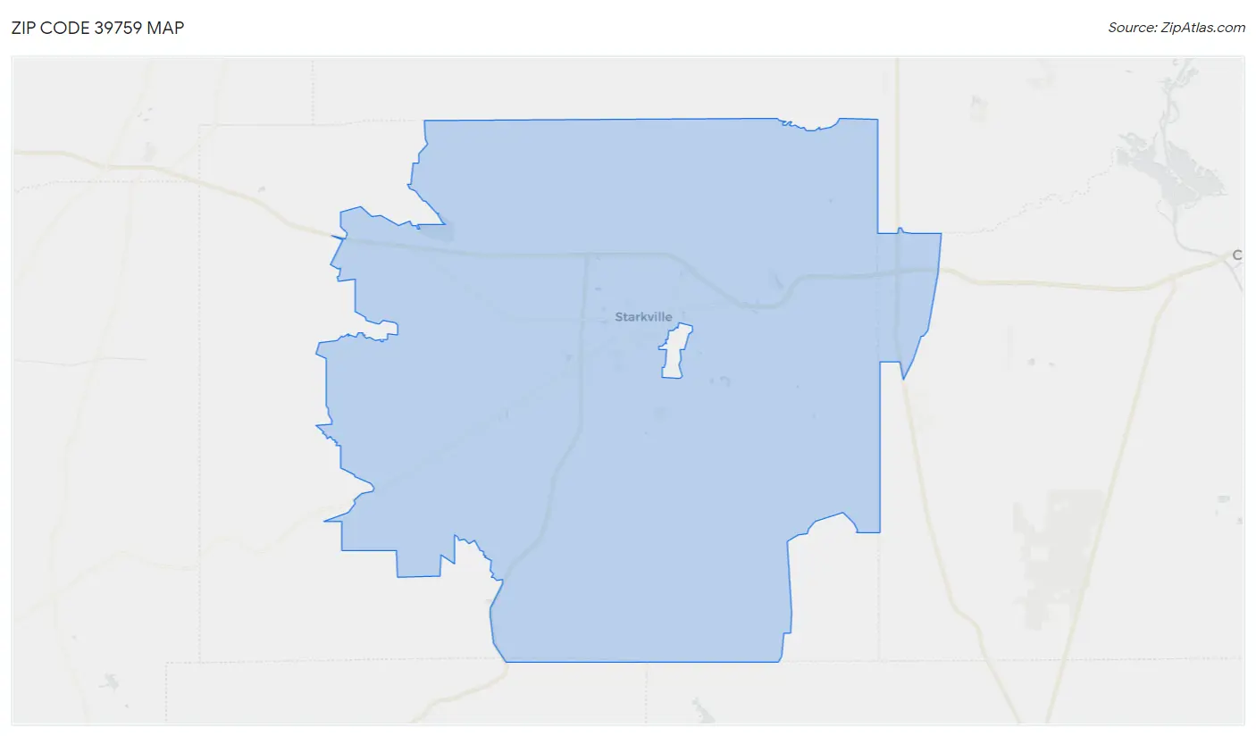 Zip Code 39759 Map