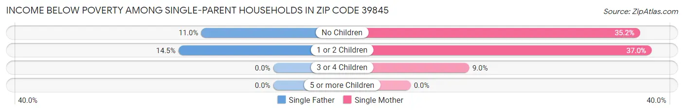 Income Below Poverty Among Single-Parent Households in Zip Code 39845