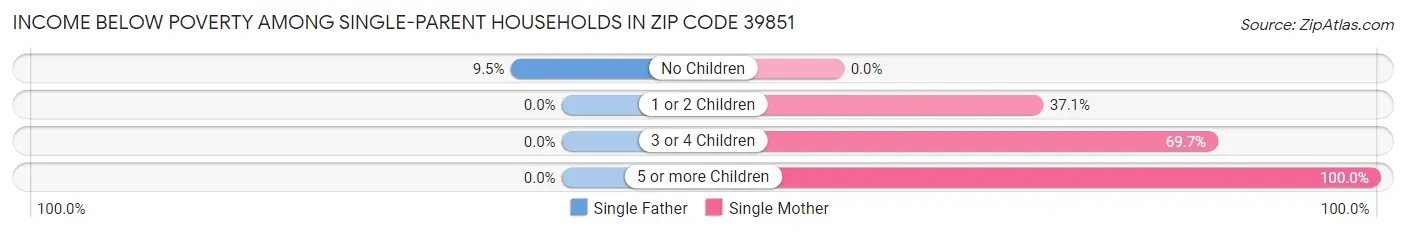Income Below Poverty Among Single-Parent Households in Zip Code 39851