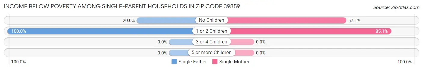 Income Below Poverty Among Single-Parent Households in Zip Code 39859