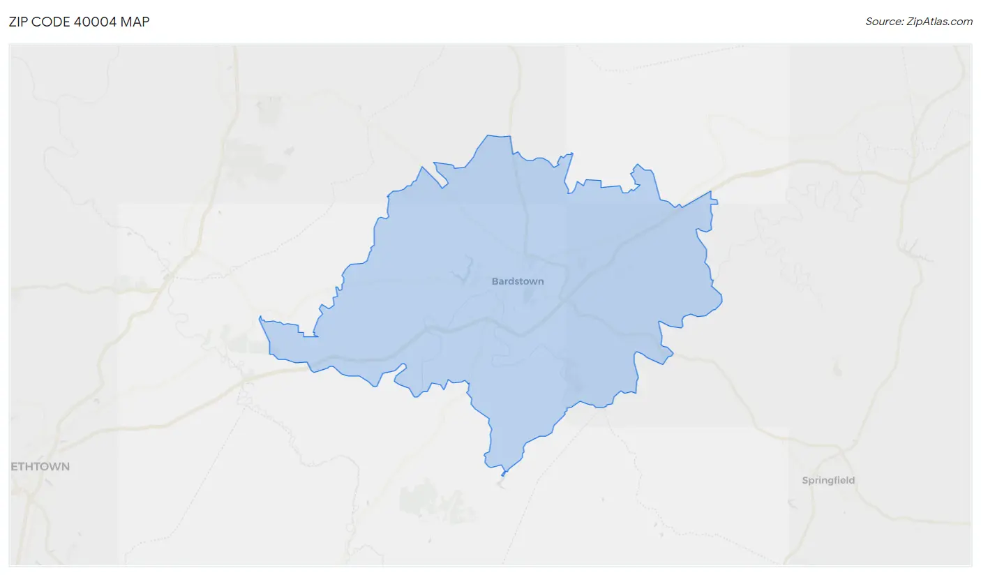 Zip Code 40004 Map