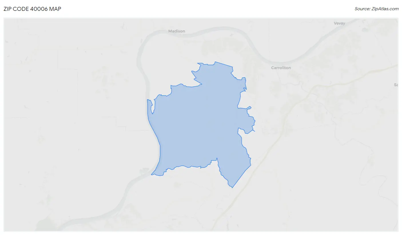 Zip Code 40006 Map