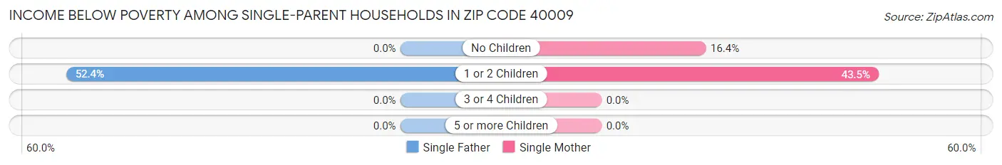 Income Below Poverty Among Single-Parent Households in Zip Code 40009